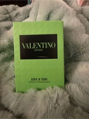 Valentino Green Glass Studded Perfume Bottle